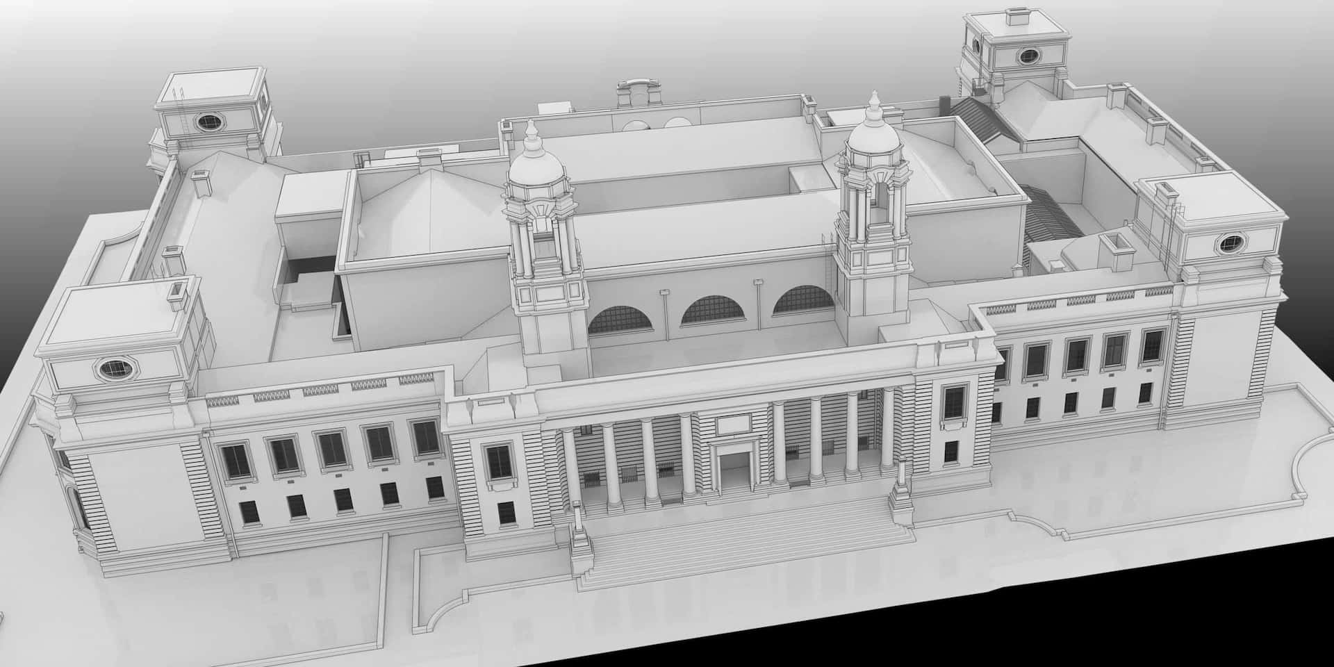 Scan to BIM Cardiff – Revit model of the Crown Courts