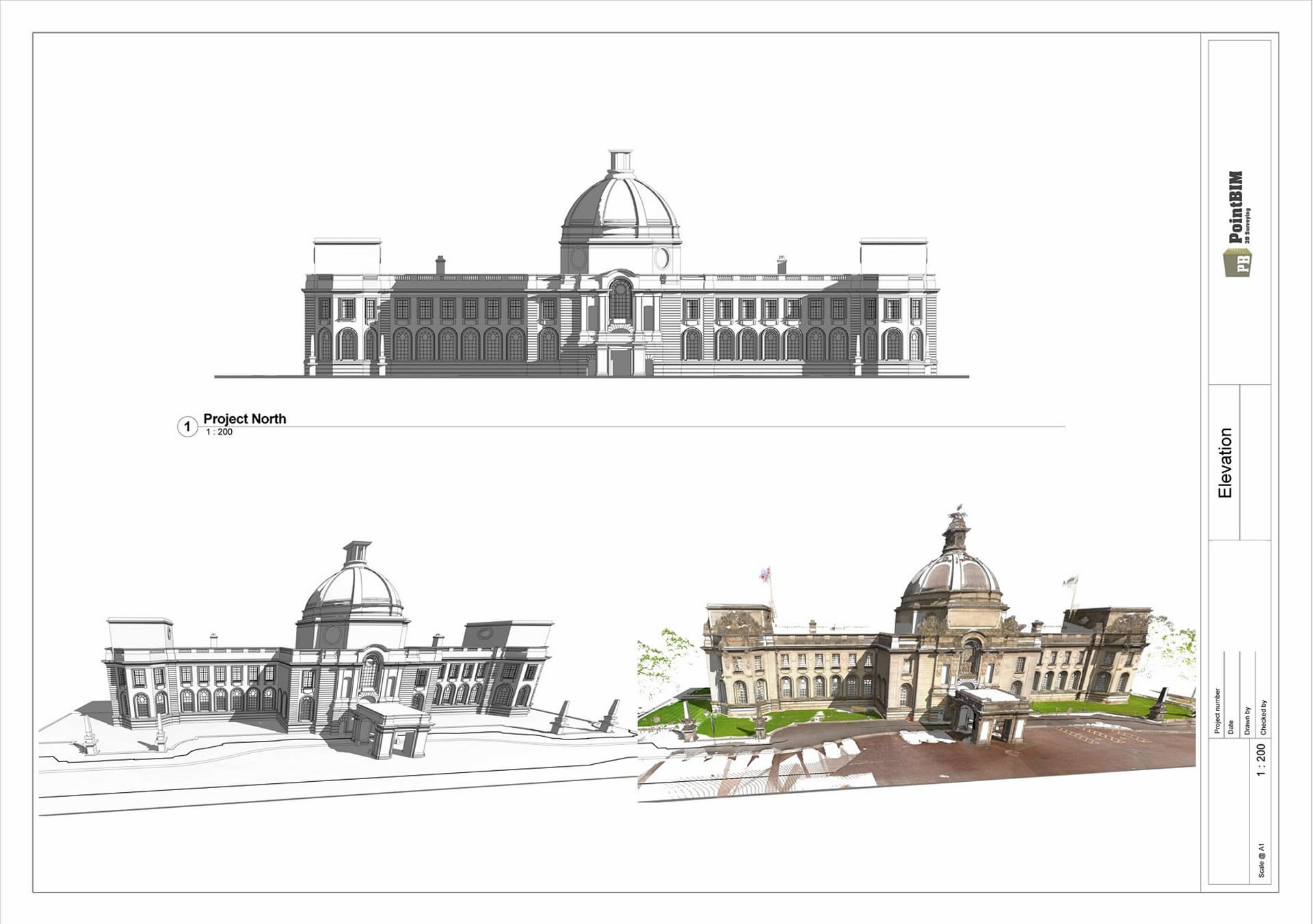 Laser scan survey of Cardiff City Hall – 3D model created for Roald Dahl 100th birthday projection mapping and event planning
