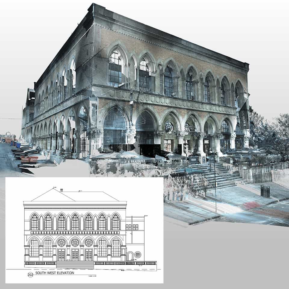 Scan to CAD London survey drawing